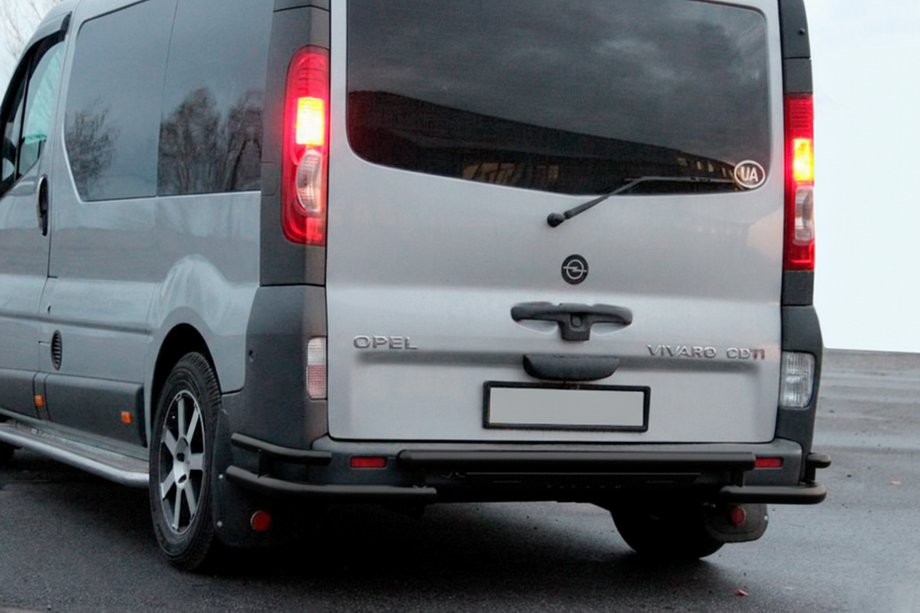 Renault Trafic 2001–2015 Aizmugurējais aizsargstienis AK-Special Black (nerūsējošais tērauds) Foto 7