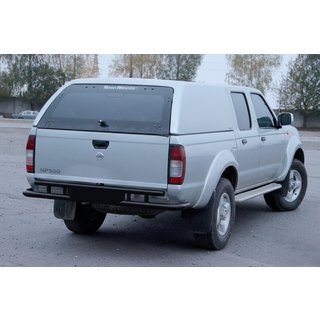 Aizmugures aizsargstienis AK004 Black (nerūsējošais tērauds) Nissan NP300 1999–2015 foto 3