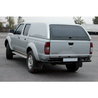 Aizmugures aizsargstienis AK004 Black (nerūsējošais tērauds) Nissan NP300 1999–2015 foto 1