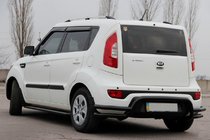 Kia Soul II 2013–2018 Aizmugures aizsargstienis AK007-2 Black (nerūsējošais tērauds) foto 1