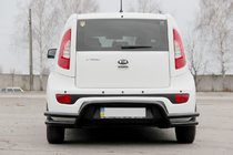 Kia Soul II 2013–2018 Aizmugures aizsargstienis AK007-2 Black (nerūsējošais tērauds) foto 2