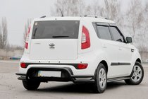 Kia Soul II 2013–2018 Aizmugures aizsargstienis AK007-2 Black (nerūsējošais tērauds) foto 3
