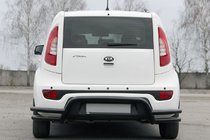 Kia Soul II 2013–2018 Aizmugures aizsargstienis AK007-2 Black (nerūsējošais tērauds) foto 4