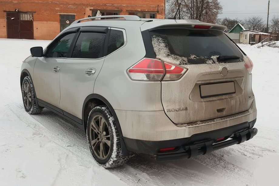 Nissan X-trail T32/Rogue 2014–2021 Aizmugures aizsargstienis NSXT.13.6.B1-08 Black (nerusejosais terrauds) Image