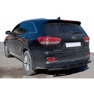 Aizmugurējā aizsargloka AK015 Black (nerūsējošais tērauds) Kia Sorento II XM 2009–2014 foto 1