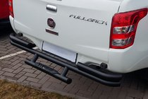 Fiat Fullback 2016– Aizmugurējais aizsargstienis AK-Special Black (nerūsējošais tērauds) foto 1