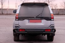 Mitsubishi Pajero Sport 1996–2007 Aizmugures aizsargstienis AK005-2 Black (nerūsējošais tērauds) foto 2