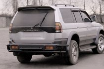 Mitsubishi Pajero Sport 1996–2007 Aizmugures aizsargstienis AK005-2 Black (nerūsējošais tērauds) foto 1