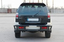 Mitsubishi Pajero Sport 1996–2007 Aizmugurējais aizsargstienis AK-Special Black (nerūsējošais tērauds) foto 4