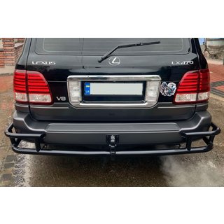 Aizmugurējais aizsargloks AK009-15 Black (nerūsējošais tērauds) Lexus LX470 1998–2007 foto 3