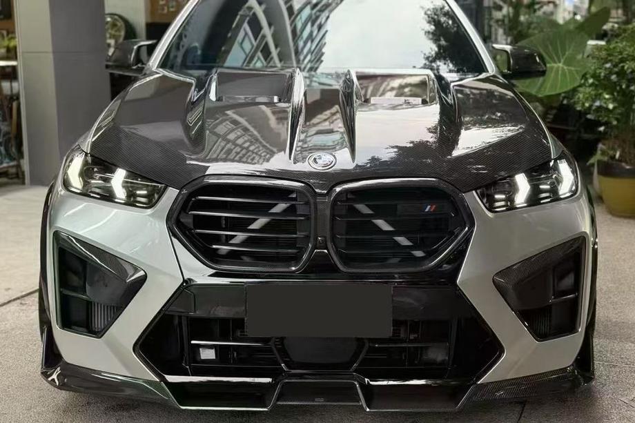BMW X6 G06 2019–2027 Priekšējā bampera lūpa Lip SQ (F96 2023+, karbonšķiedra) Image