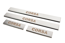 Opel Corsa E 2015–2019 Durvju sliekšņu uzlikas Carmos (4 gab., nerūsējošais tērauds) foto 2
