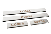 Opel Corsa E 2015–2019 Durvju sliekšņu uzlikas Carmos (4 gab., nerūsējošais tērauds) foto 3