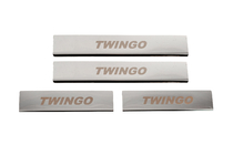 Renault Twingo 2007–2014 Carmos nerūsējošā tērauda sliekšņu uzlikas foto 1