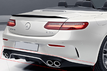Mercedes E-class coupe C238 2016–2024 Aizmugurējais difuzors Black ar uzgaļiem Chrome (AMG53 dizains) foto 1