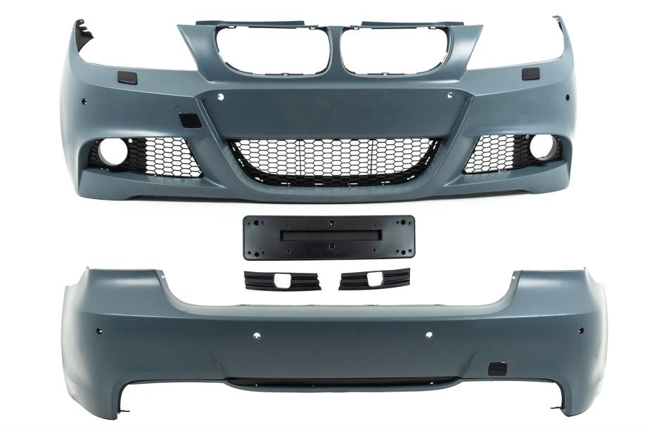 BMW 3. sērija E90/E91 2005–2011 M-Sport virsbūves komplekts (E90 2008-2011) Viencauruļu izplūde ar izvadi abās pusēs Foto 13