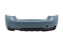 BMW 4 sērija F32/F33/F36 2012–2020 Aizmugurējais bamperis ar difuzoru vienpusējam dubultajam izpūtējam M-Sport foto 1