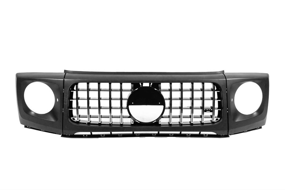 Mercedes G class W463 1990–2018 Radiatora reste ar lukturu rāmjiem BRB 2018-style (auto ar uzstādītu restailinga komplektu) Image