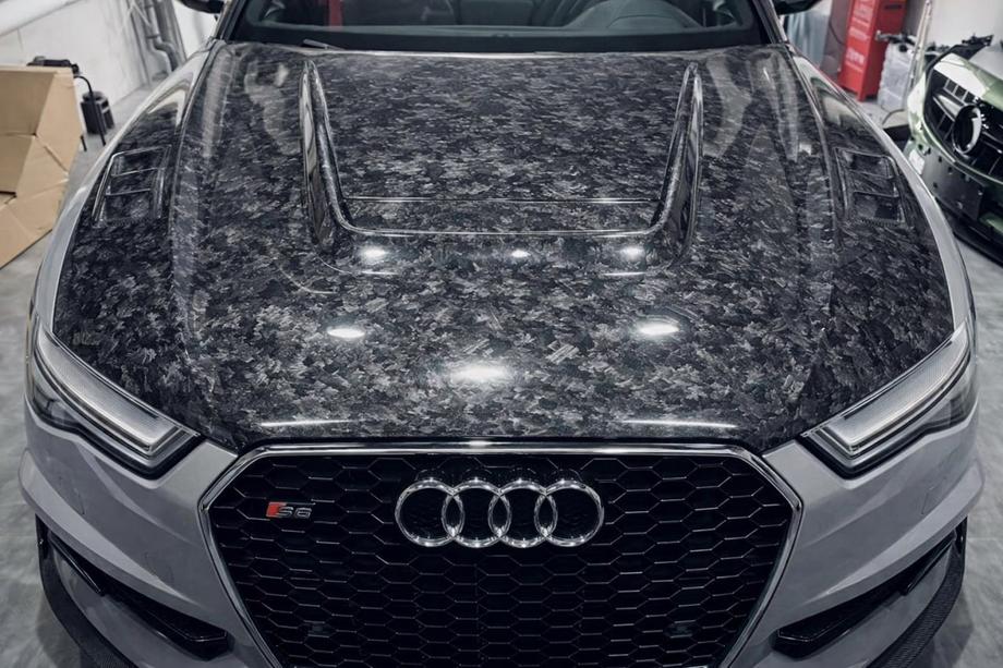 Audi A6 C7 2011–2017 Motora pārsegs (2014-2017, kaltā oglekļa šķiedra) Image