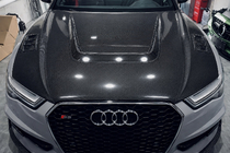 Audi A6 C7 2011–2017 Motora pārsegs (2014-2017, oglekļa šķiedra) foto 1