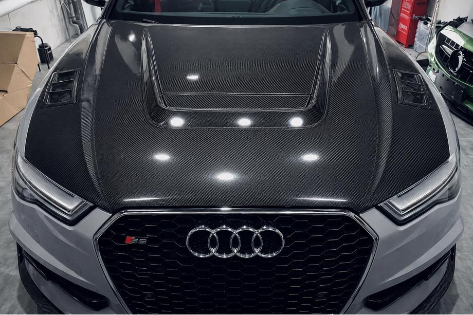 Audi A6 C7 2011–2017 Motora pārsegs (2014-2017, oglekļa šķiedra) Image