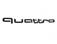 Audi Quattro Black uzraksta emblēma foto 1