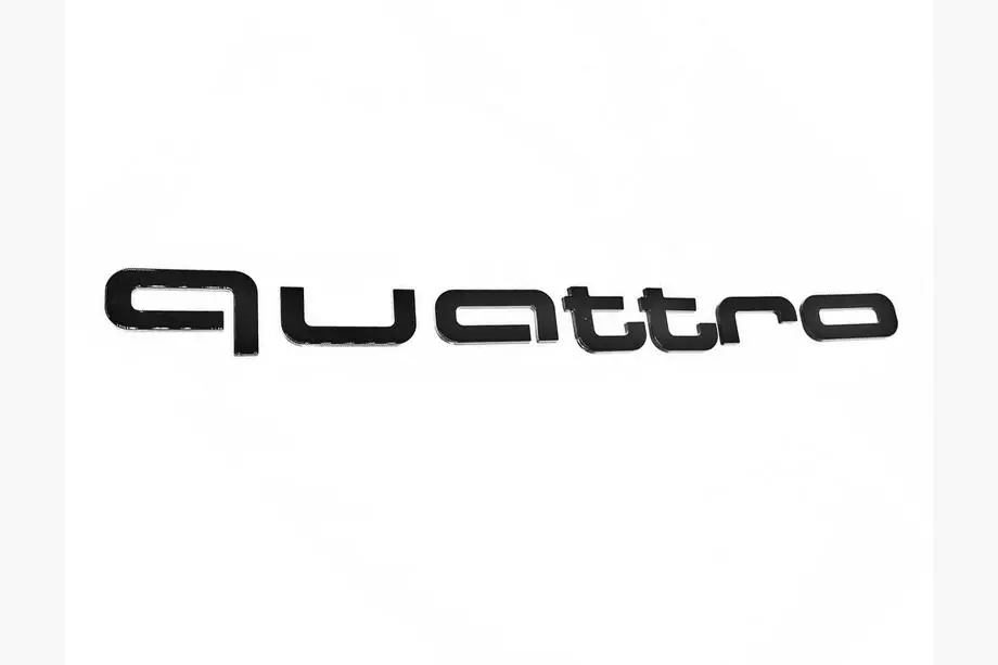 Audi Quattro Black uzraksta emblēma Image