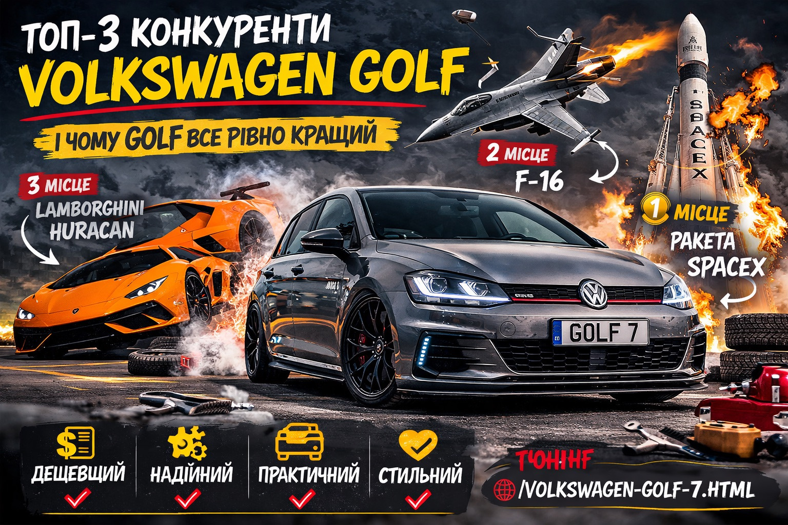 Volkswagen Golf top-3 konkurenti: kad veselais saprāts zaudēja mārketingam, pompai un reaktīvajai vilkmei