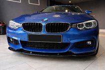 BMW 4 sērija F32/F33/F36 2012–2020 Priekšējā bampera lūpa Lip EuroCap (M-Sport, 2014-2017, spīdīgi melna) foto 1