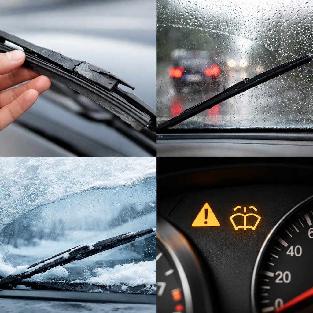 Kad jāmaina auto vējstikla slotiņas?