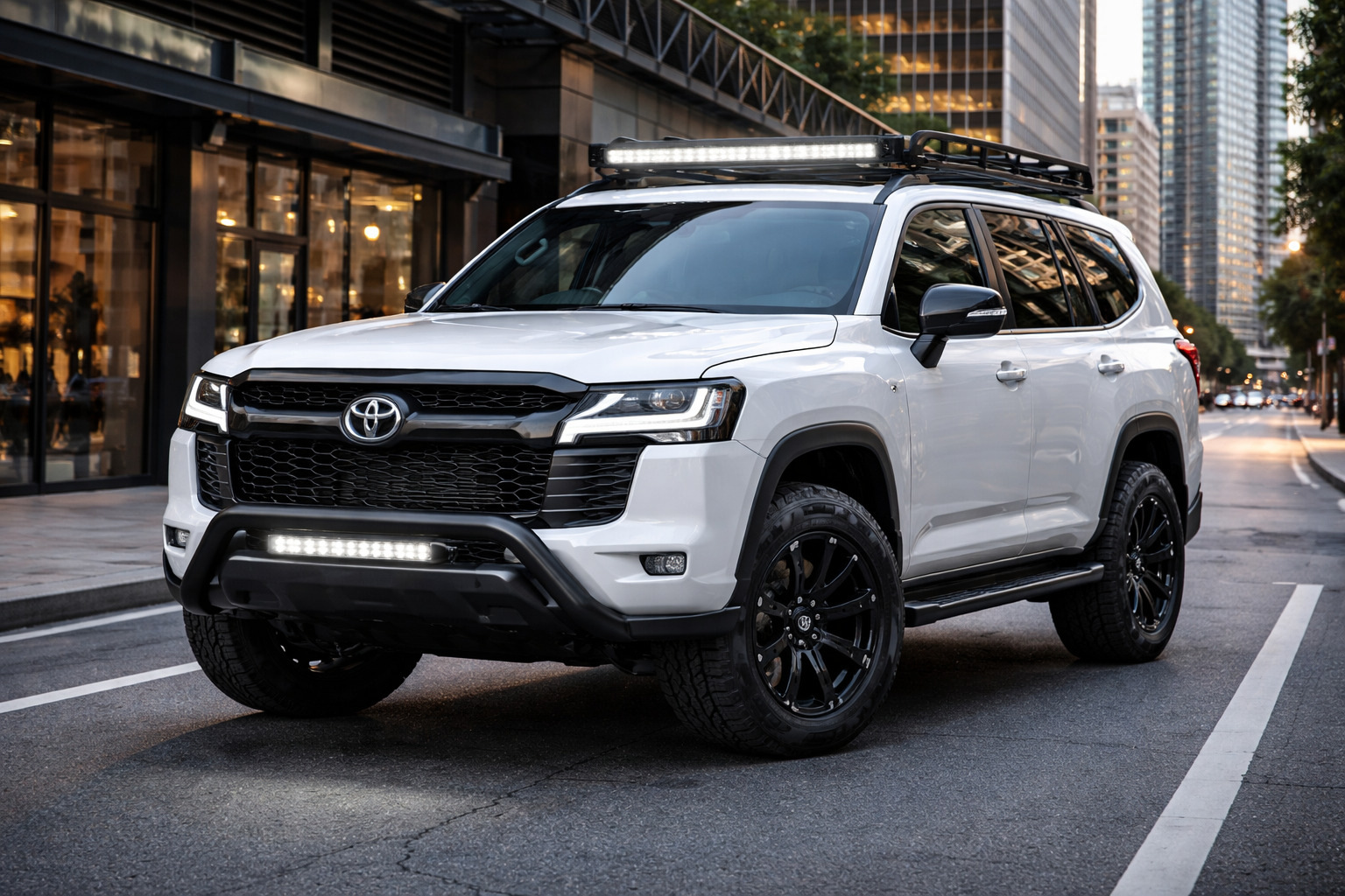 Toyota Land Cruiser 300 starta uzlabojums pilsētai bez kiča