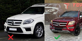 Mercedes GL/GLS klase X166 2012–2019 Priekšējais GT Panamericana radiatora režģis (GL Low) foto 2