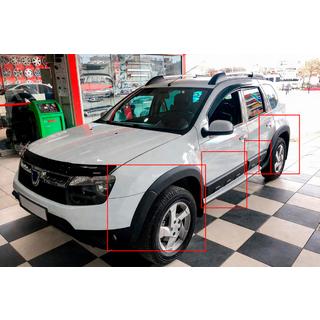 Arku uzlikas ar moldingiem EuroCap (12 gab., gludas, matēti melnas, ABS) Renault Duster 2008–2017 foto 1