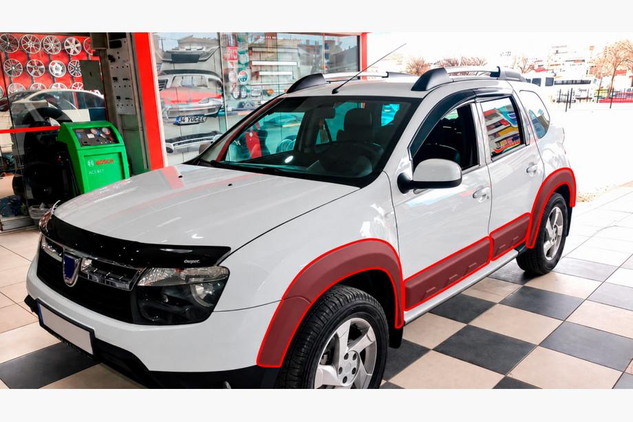 Renault Duster 2008–2017 Arku uzlikas ar moldingiem EuroCap (12 gab., gludas, matēti melnas, ABS) Image
