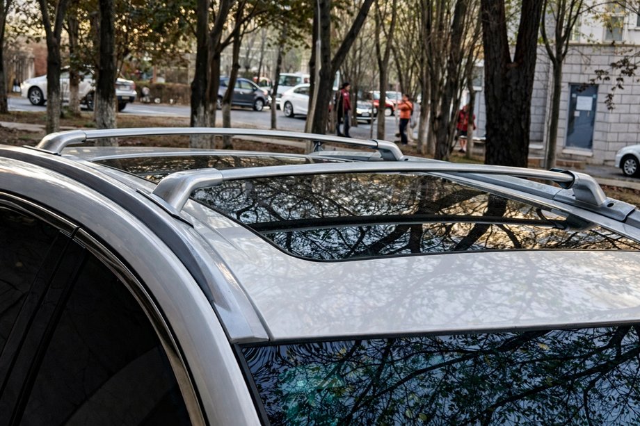 Nissan Murano 2014– Jumta bagāžnieka šķērsstieņi standarta reliņiem OEM (2014-2018, 2 gab.) Image