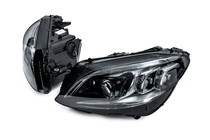 Mercedes C-class W205 2014–2021 Priekšējie lukturi ar Full LED moduļiem (HALOGEN versijai, 2 gab.) foto 2