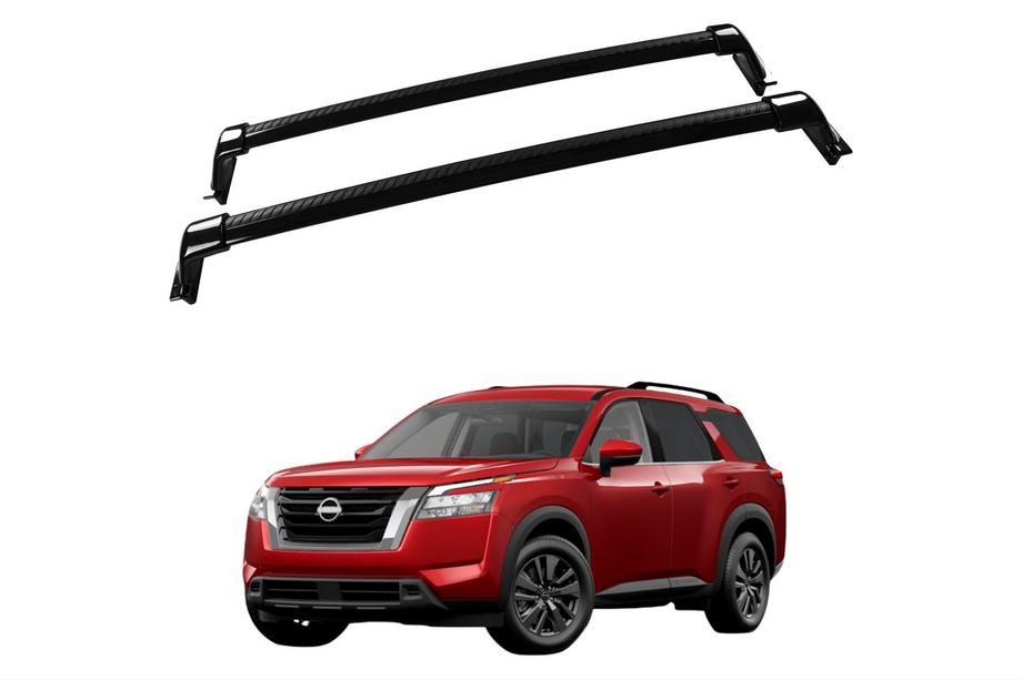 Nissan Pathfinder R53 2021– Jumta bagāžnieka šķērsstieņi OEM relingiem (2 gab.) Pelēks Image
