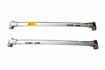 Toyota Land Cruiser 200 2007–2021 Jumta bagāžnieka šķērsstieņi OEM relingiem (2 gab.) Pelēks foto 12