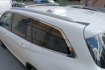 Acura MDX 2013–2020 Jumta šķērssijas integrētām jumta reliņām OEM (2 gab.) Hroms foto 7