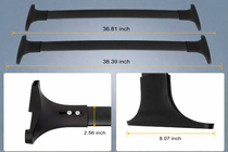Ford Ecosport 2013–2022 Jumta šķērssijas integrētām jumta reliņām OEM (2 gab.) Melns foto 7