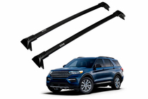 Ford Explorer 2019– Jumta šķērsstieņi integrētajiem jumta reliņiem OEM (2019-2023, 2 gab.) Melns foto 2