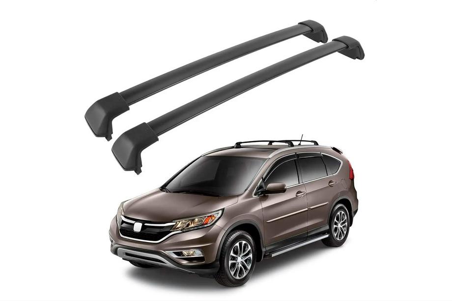 Honda CRV 2012–2016 Jumta šķērssijas integrētām jumta reliņām OEM (2 gab.) Melns Foto 3
