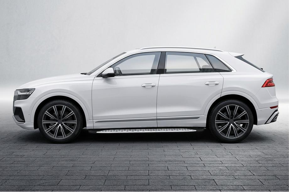Audi Q8 2018– Sānu sliekšņi Shining V1 (2 gab., alumīnijs) Image