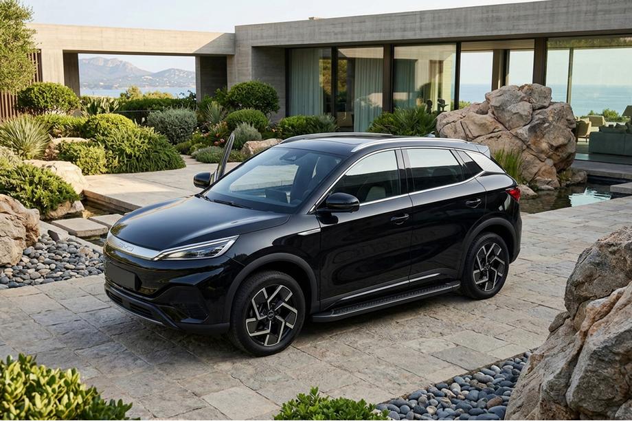 BYD Atto 3 2021– Sānu sliekšņi Allmond Black (2 gab., alumīnijs) Foto 1
