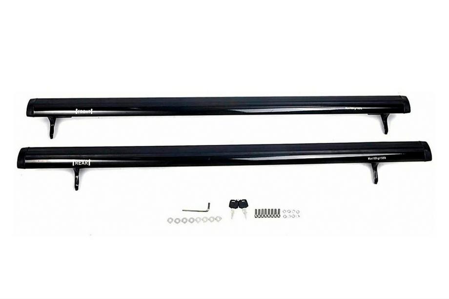 Jeep Compass 2006–2016 Jumta bagāžnieka šķērssijas integrētajiem reliņiem OEM (2011-2016, 2 gab.) Melns Foto 2