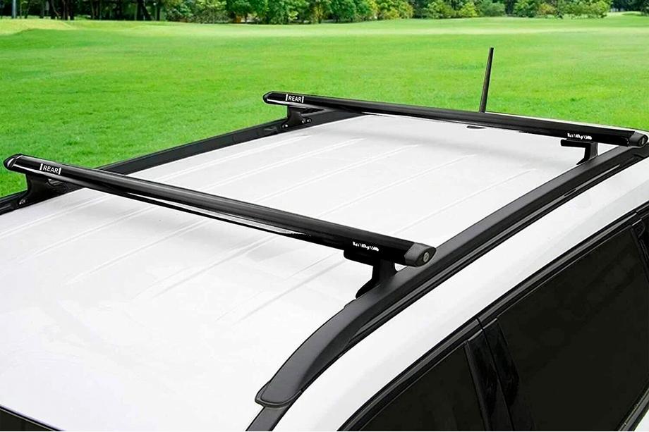 Jeep Compass 2006–2016 Jumta bagāžnieka šķērssijas integrētajiem reliņiem OEM (2011-2016, 2 gab.) Melns Foto 3