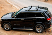 Jeep Grand Cherokee WK2 2010–2021 Jumta šķērssijas integrētām jumta reliņām OEM (2 gab.) Pelēks foto 10