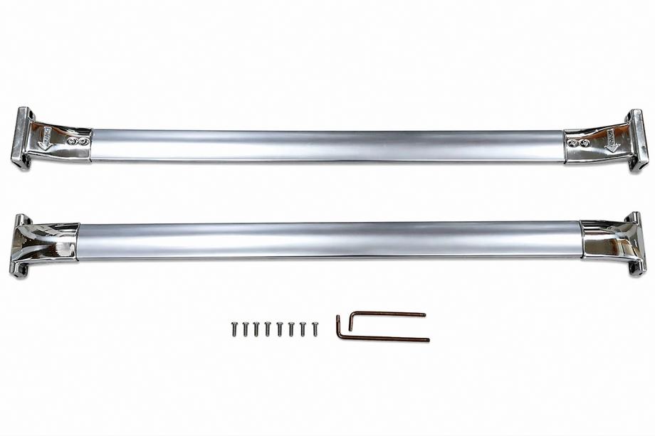 Lexus LX570/450d 2008–2022 Jumta šķērssijas integrētām jumta reliņām OEM (2 gab.) Hroms Foto 3