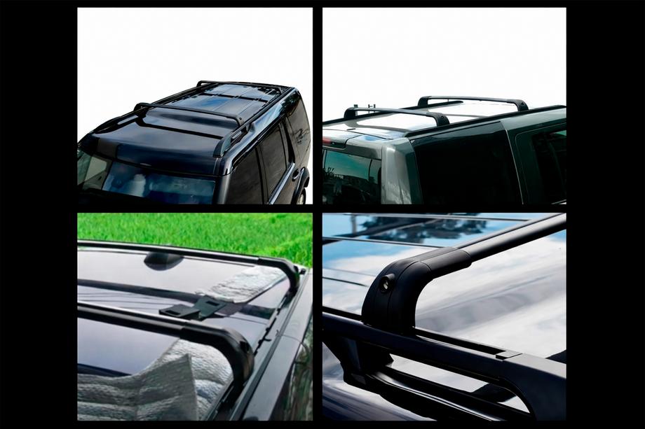 Land Rover Discovery III 2004–2009 Jumta šķērssijas integrētām jumta reliņām OEM (2 gab.) Melns Foto 4