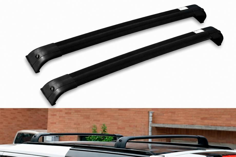 Land Rover Discovery III 2004–2009 Jumta šķērssijas integrētām jumta reliņām OEM (2 gab.) Melns Foto 6